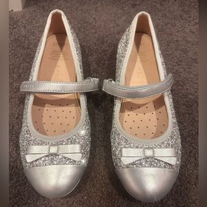 Geox Silver Kids Shoes with Bow